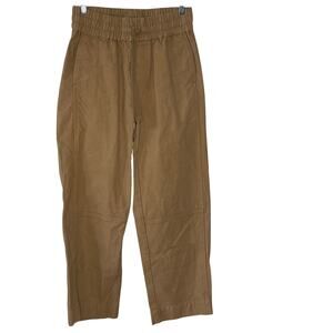 Everlane Gold Wide Leg Pants with Elastic Waistband